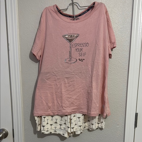 Life is Good Espresso Your Self Martini Pajama Set - Picture 1 of 7